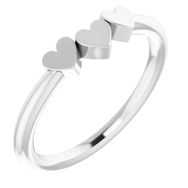 Heart Family Engravable Ring