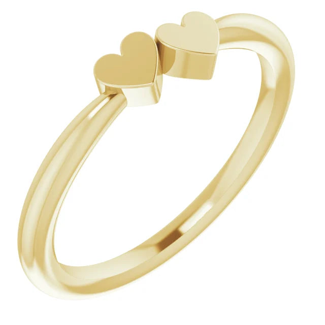 Heart Family Engravable Ring