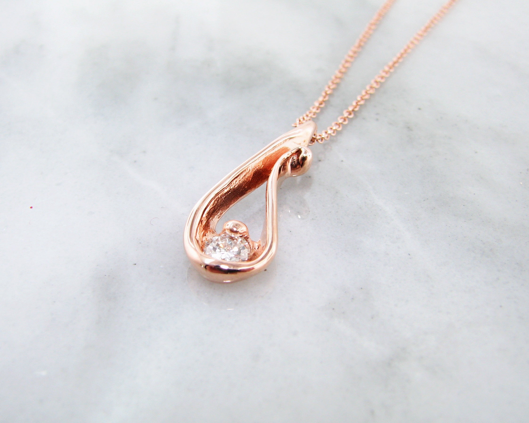 14K Rose Gold
.285ct TDW
SI1-H
18" Chain