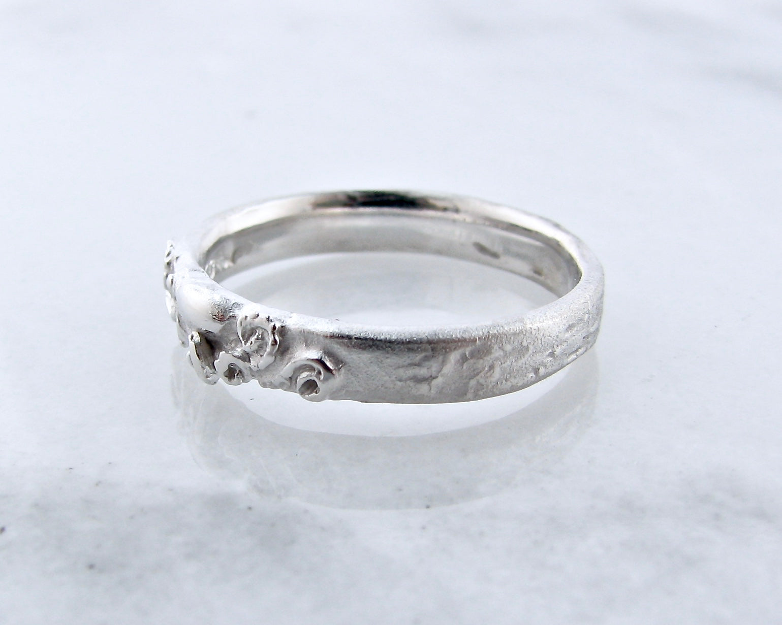 Silver Octopus Ring, Slender Seafloor Band