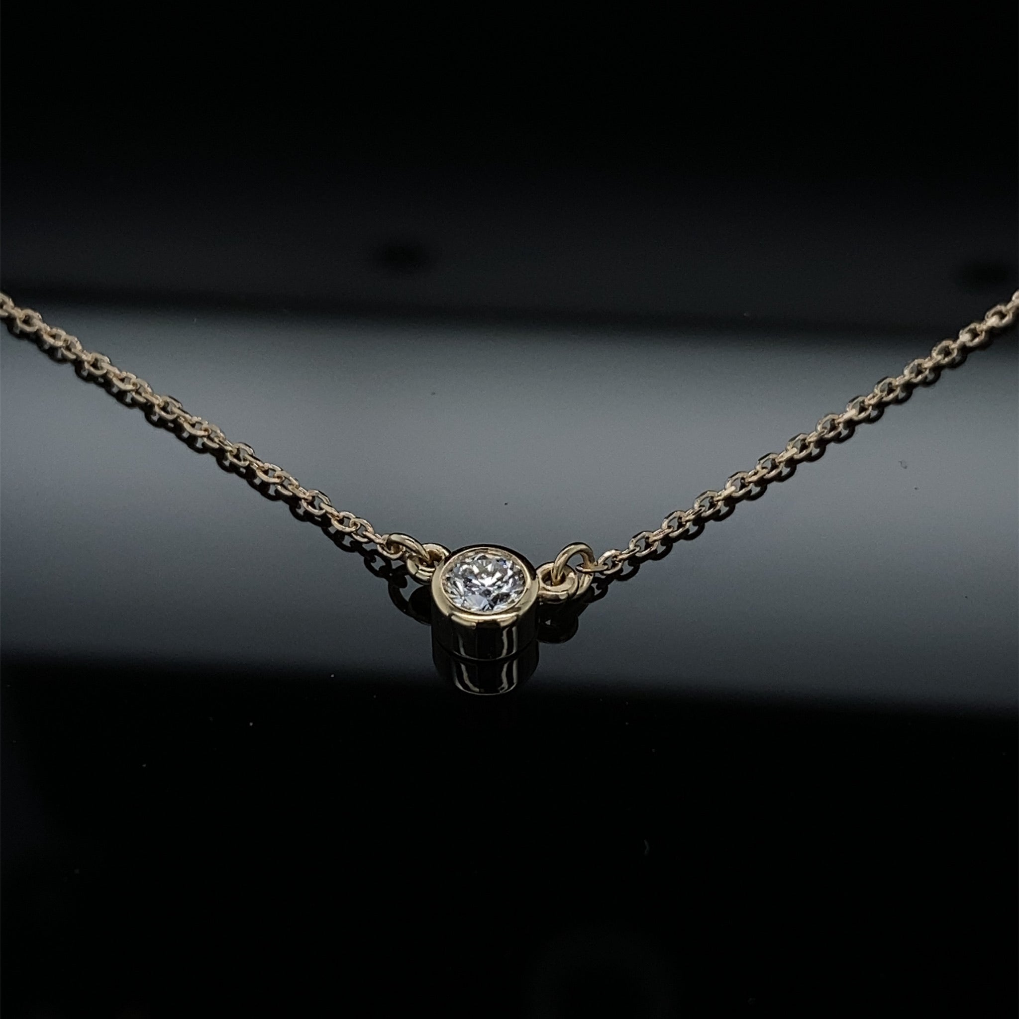 1/6ct Full Moon Diamond Dot Necklace