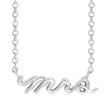 Sterling Silver Mrs 18" Necklace