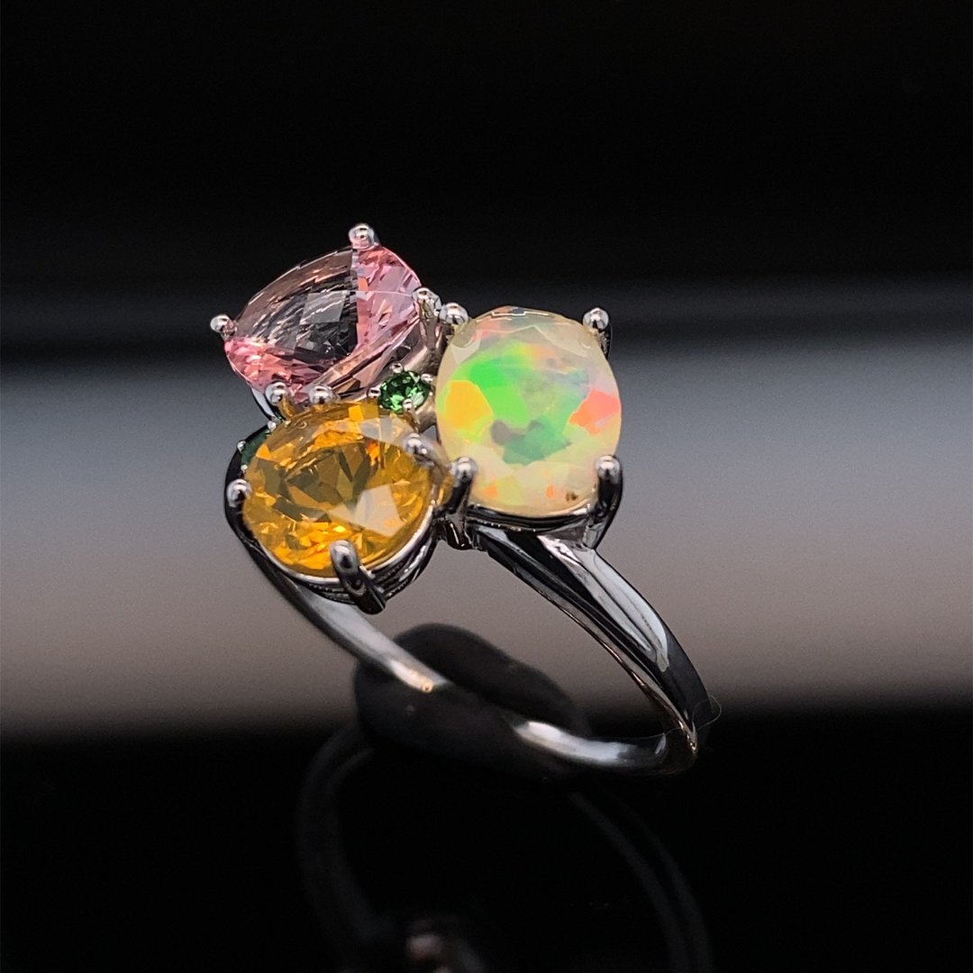Spring Garden Gem Cluster Ring