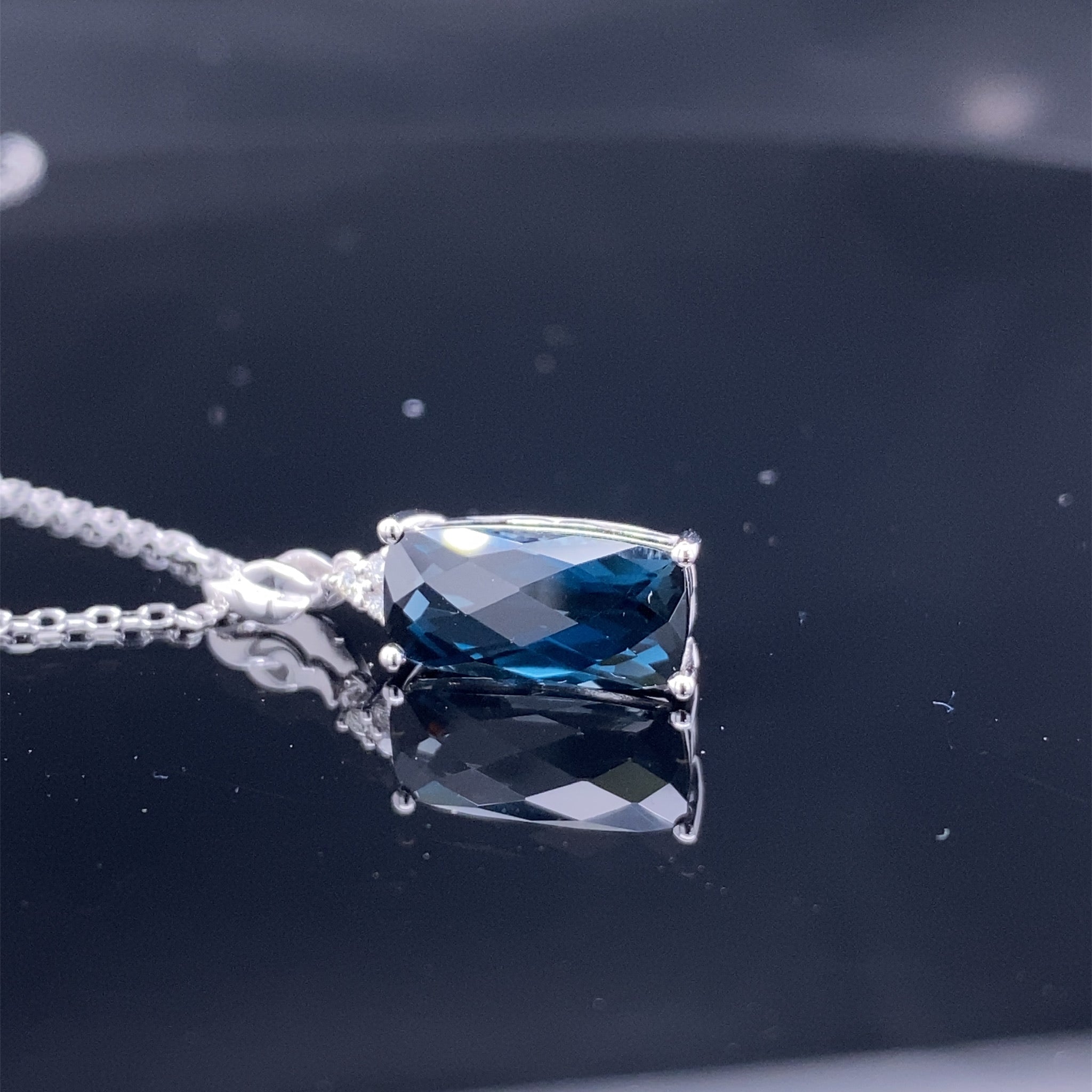 Titanic London Blue Cushion Shape