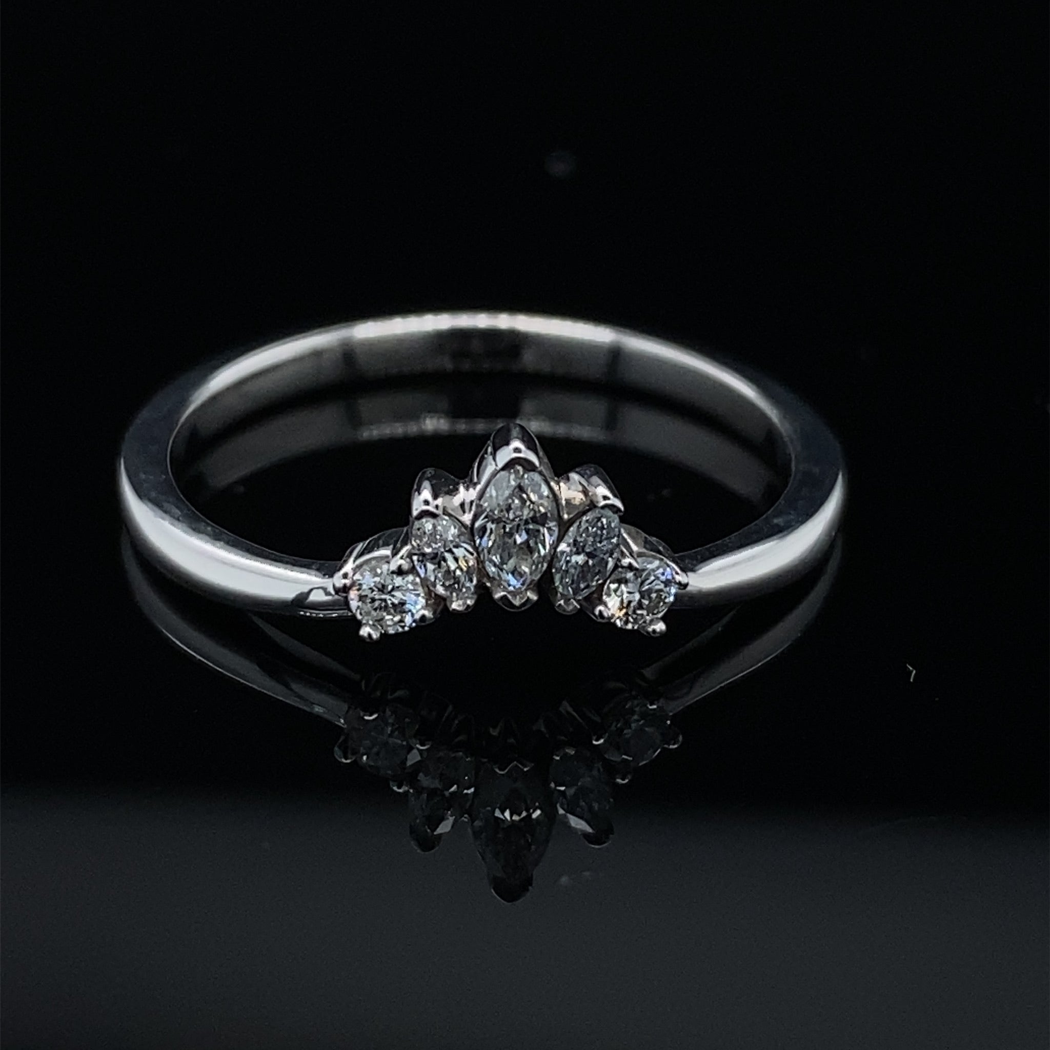 1/5ct My Princess Marquise Tiara Contour Band