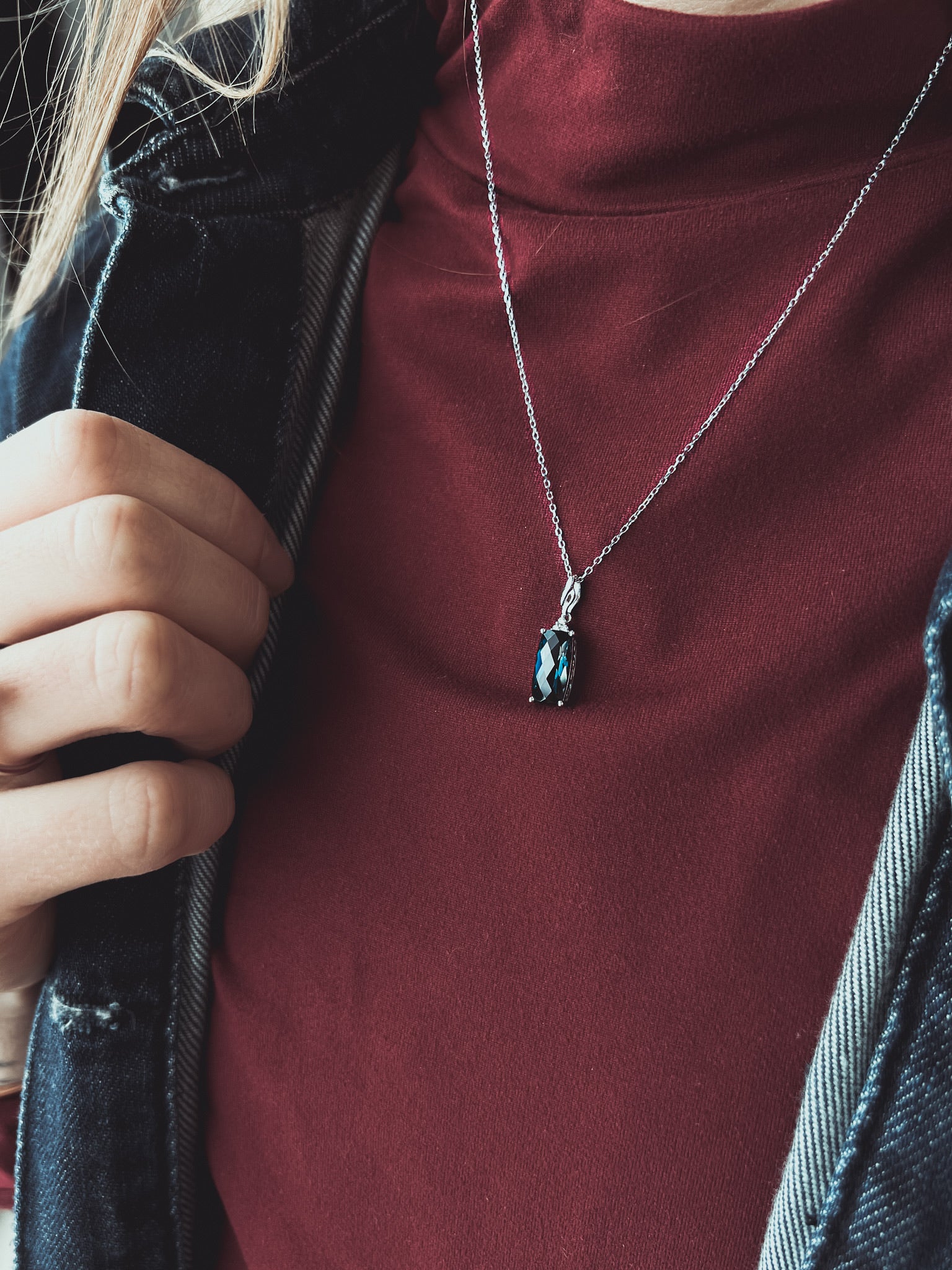 Titanic London Blue Cushion Shape