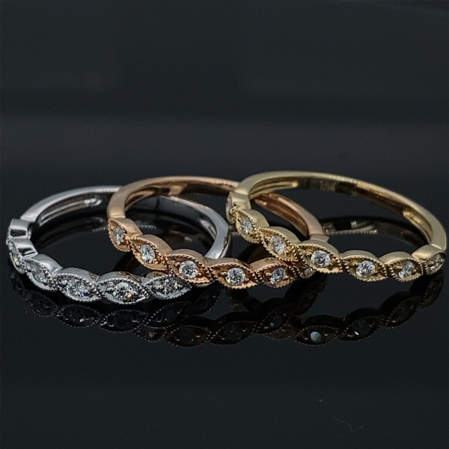 Leaves of Love Diamond Stacking Band