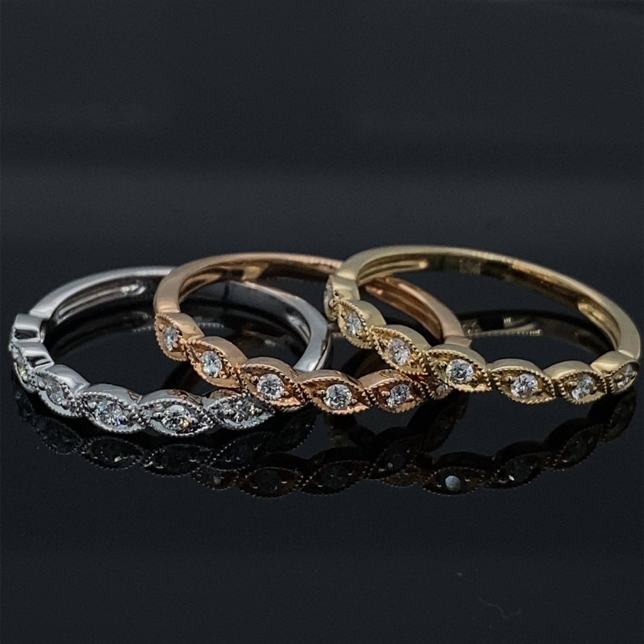 Leaves of Love Diamond Stacking Band