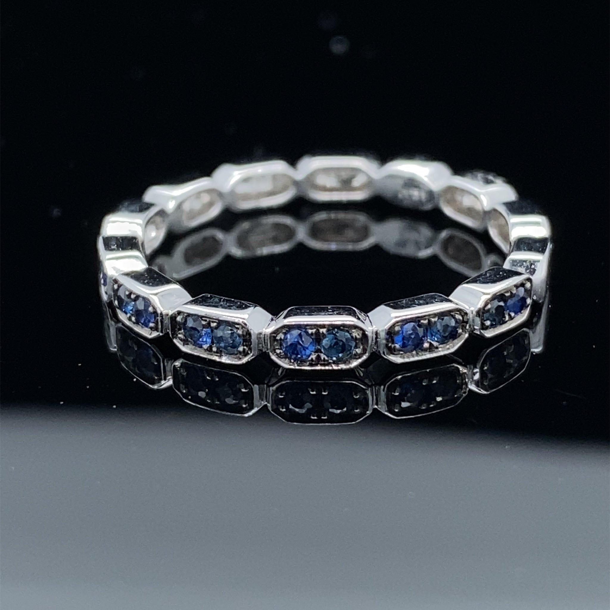 Sapphire Gondola Style Stacking Band