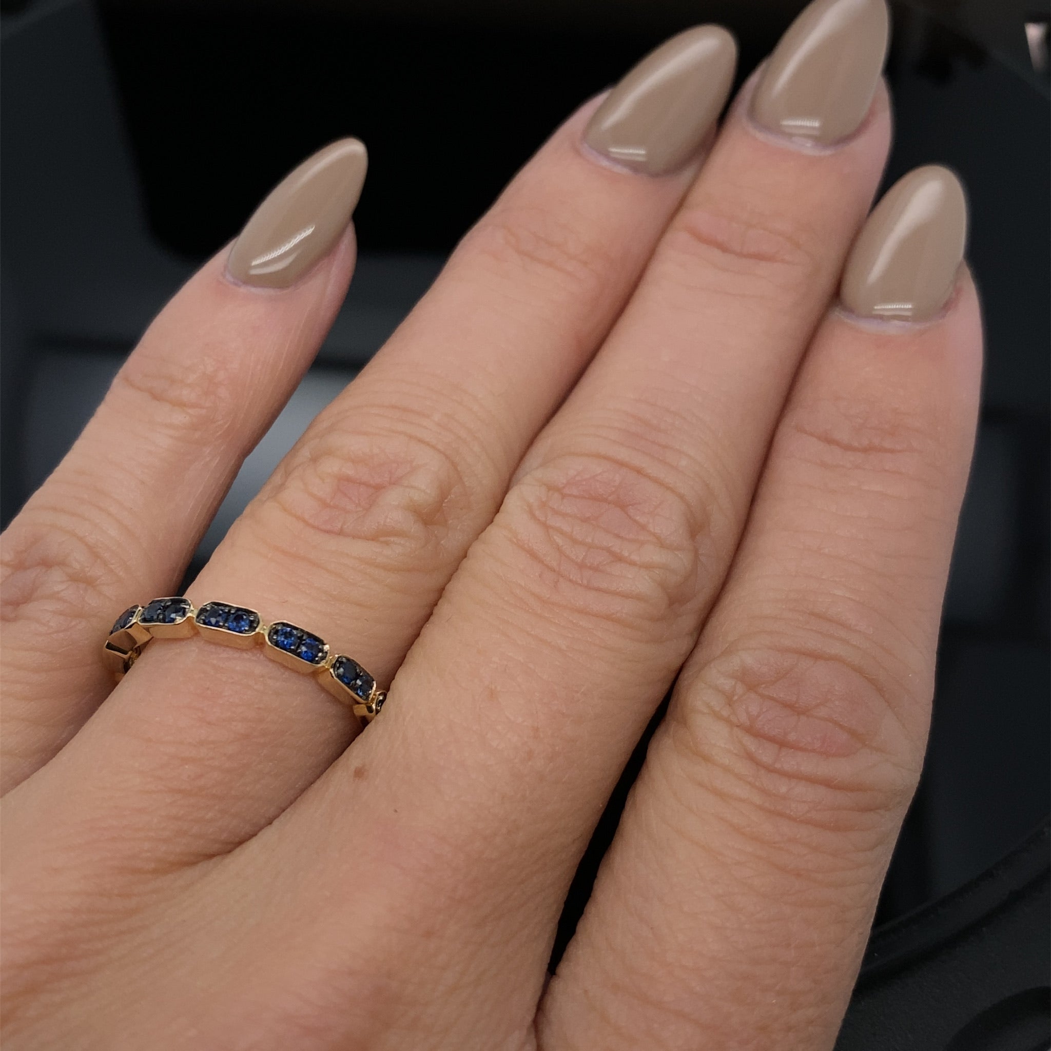 Sapphire Gondola Style Stacking Band