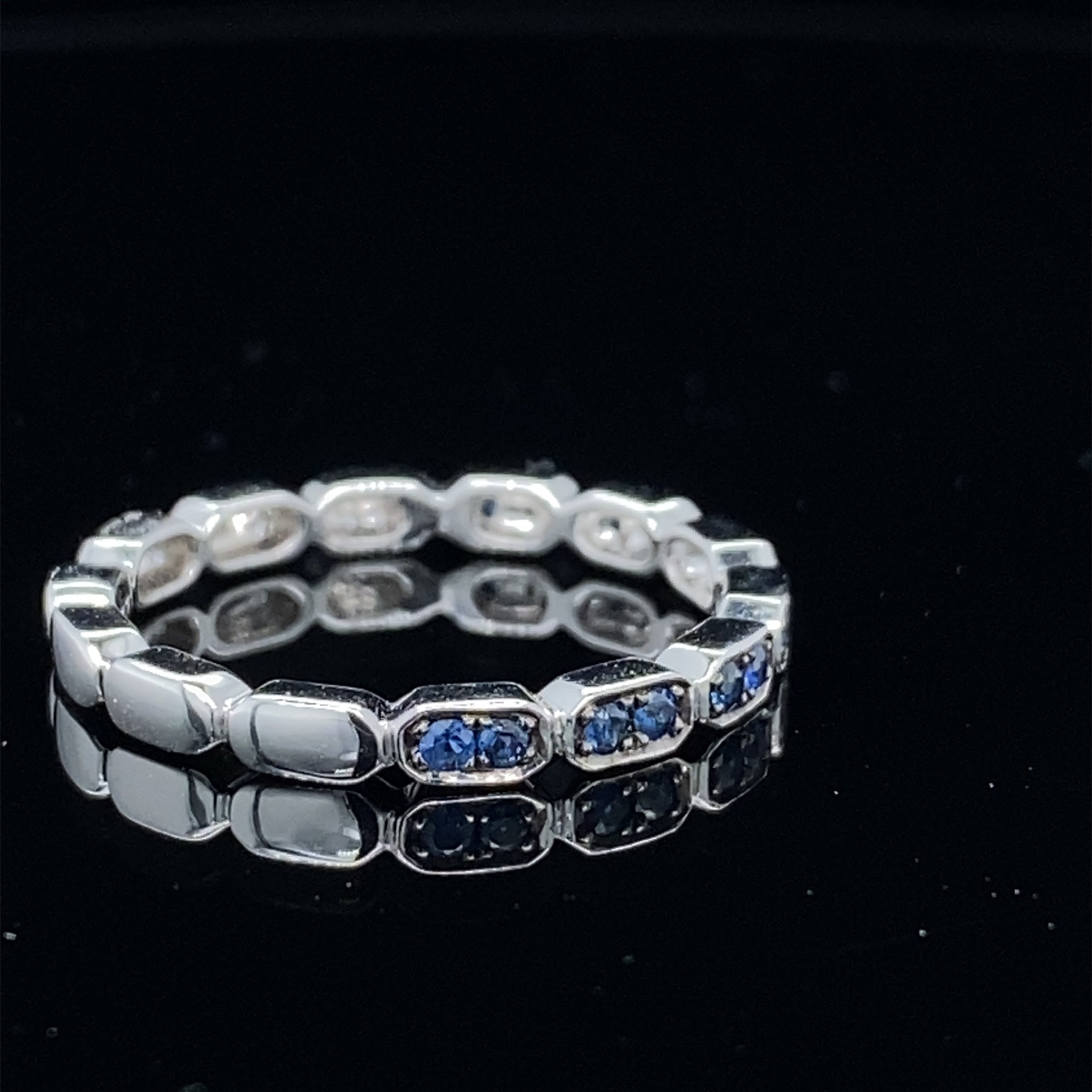 Sapphire Gondola Style Stacking Band