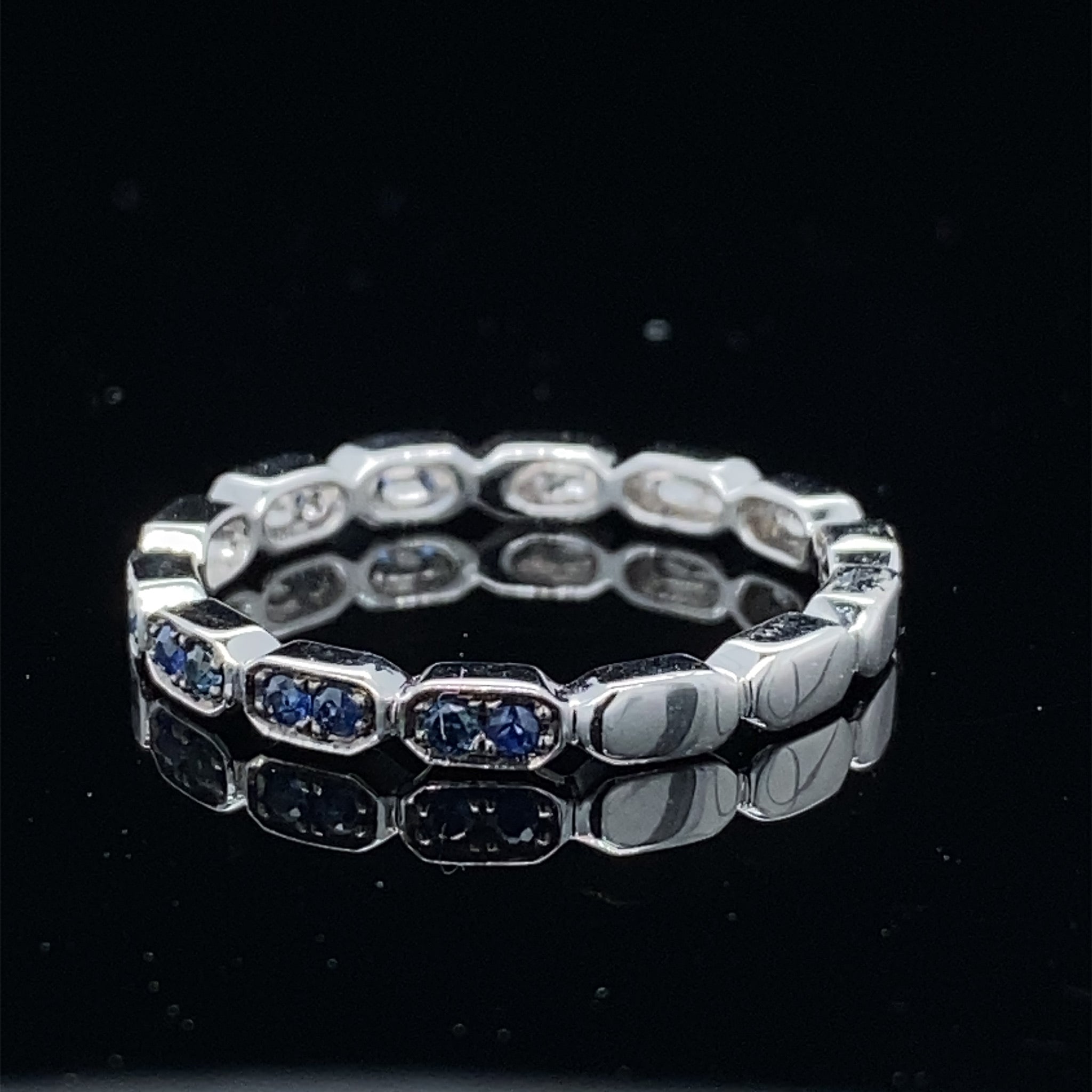 Sapphire Gondola Style Stacking Band