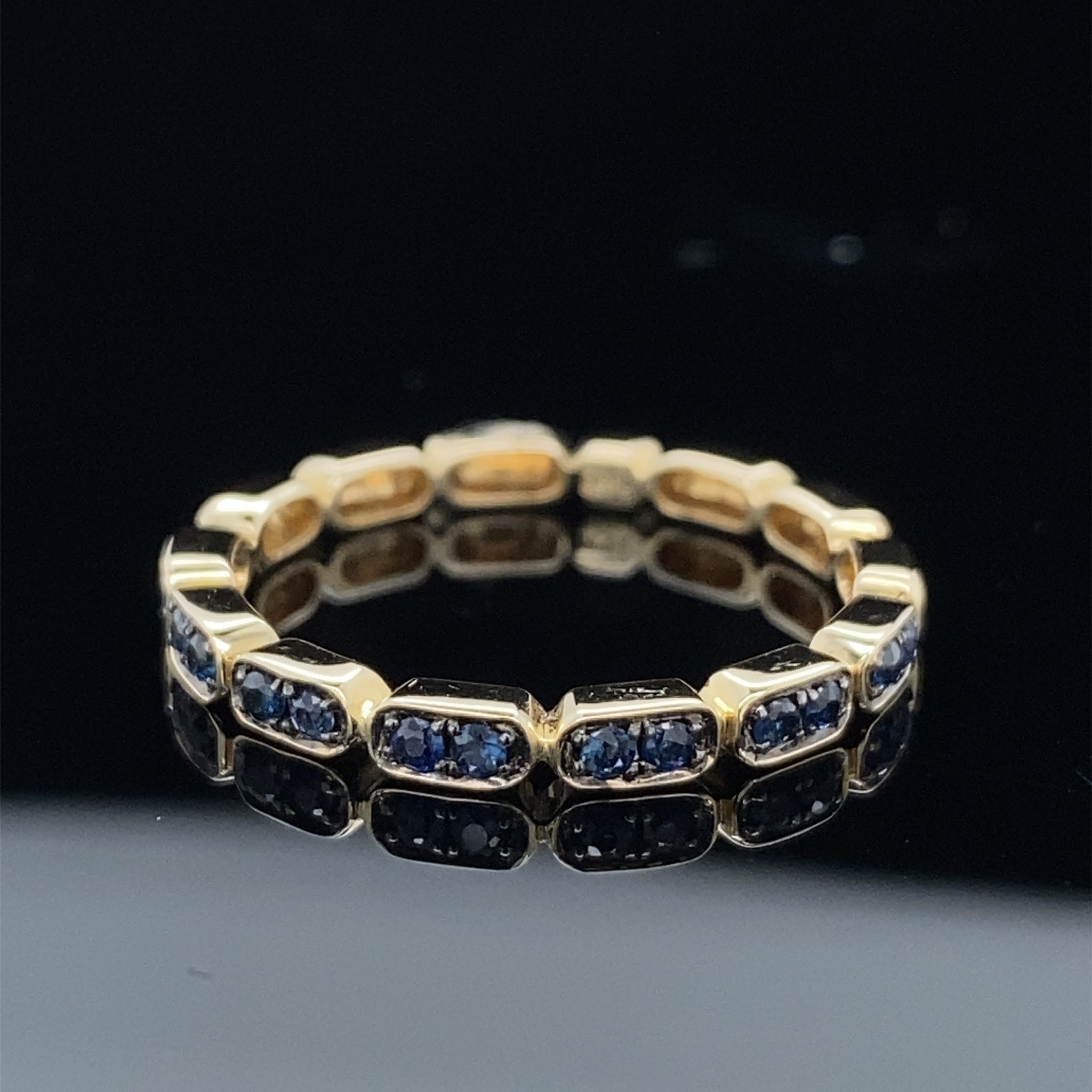 Sapphire Gondola Style Stacking Band