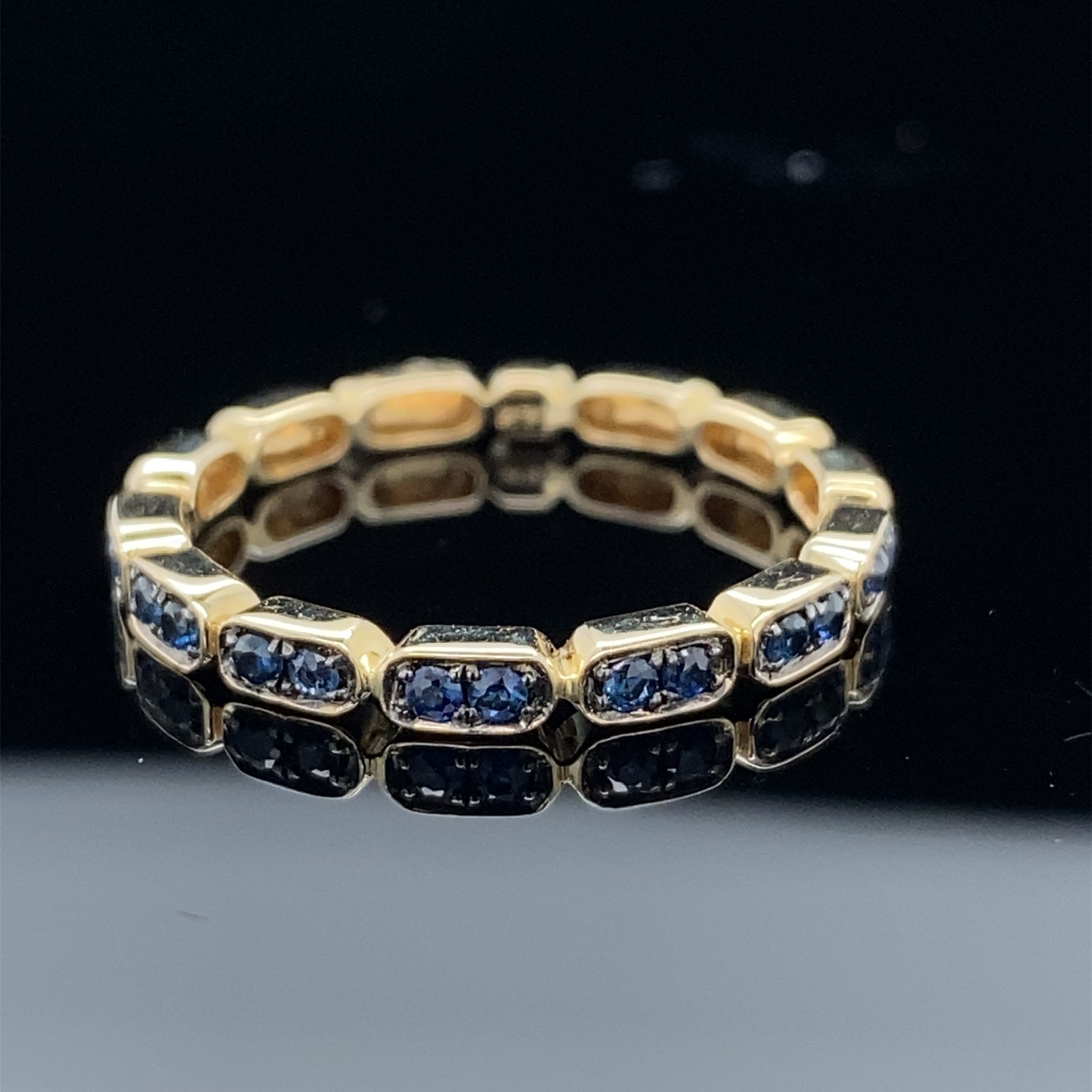 Sapphire Gondola Style Stacking Band