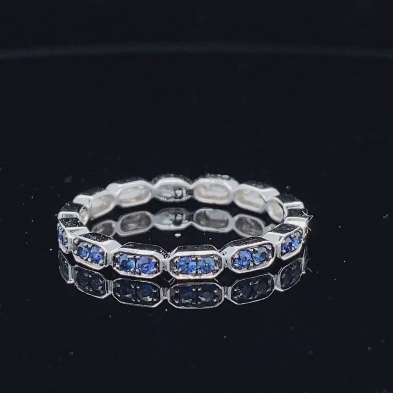 Sapphire Gondola Style Stacking Band