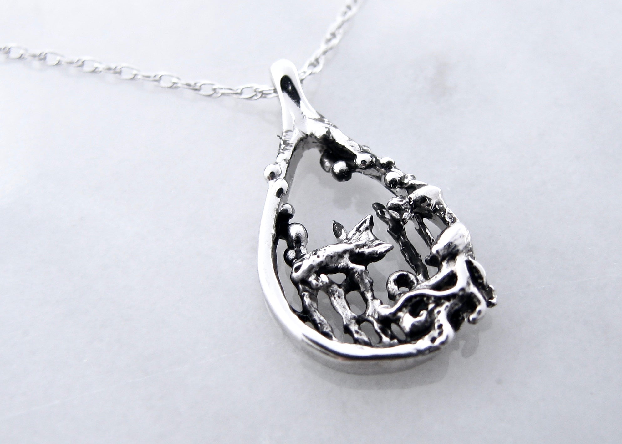 Mini Seascape Silver Necklace