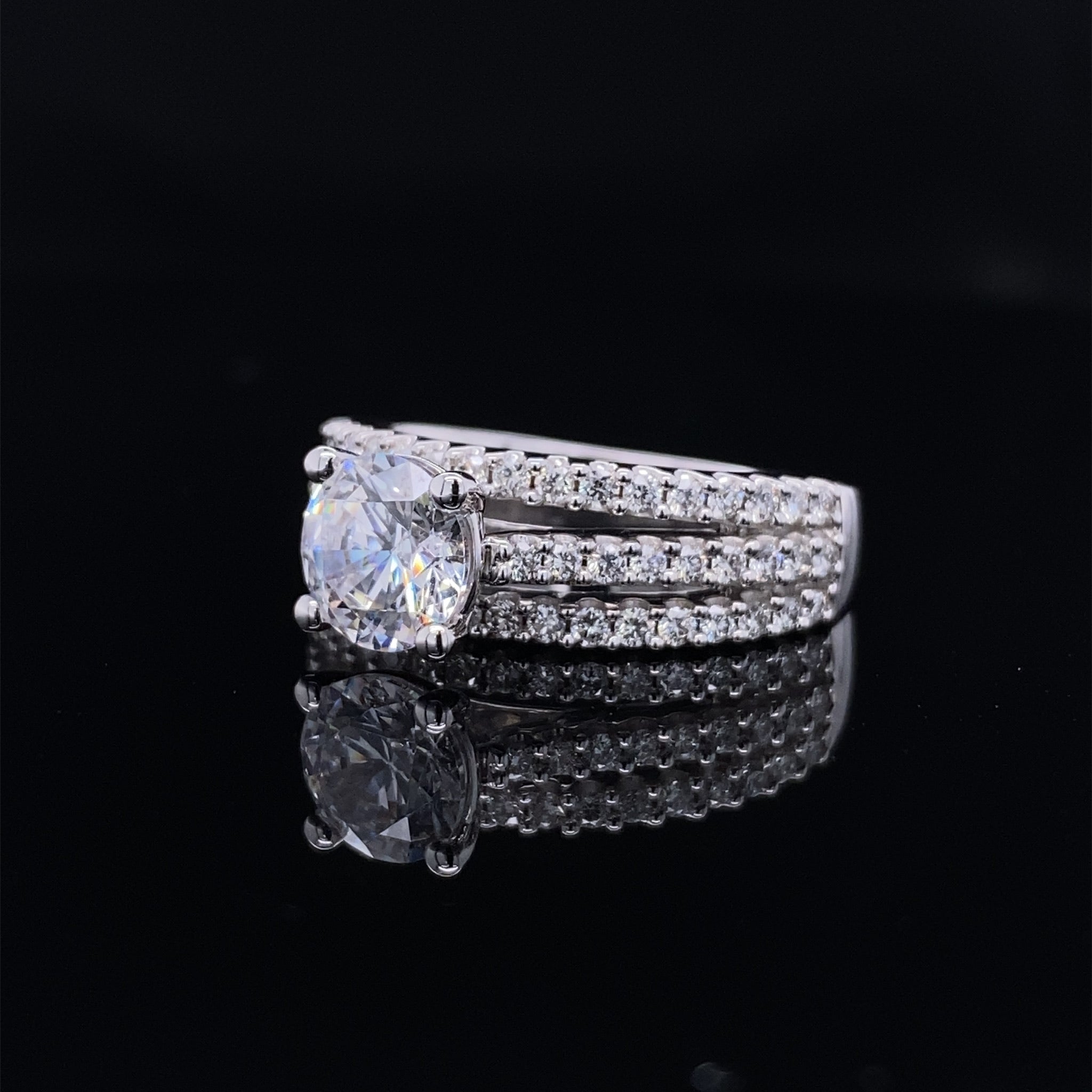 Triple Row Wedding Set