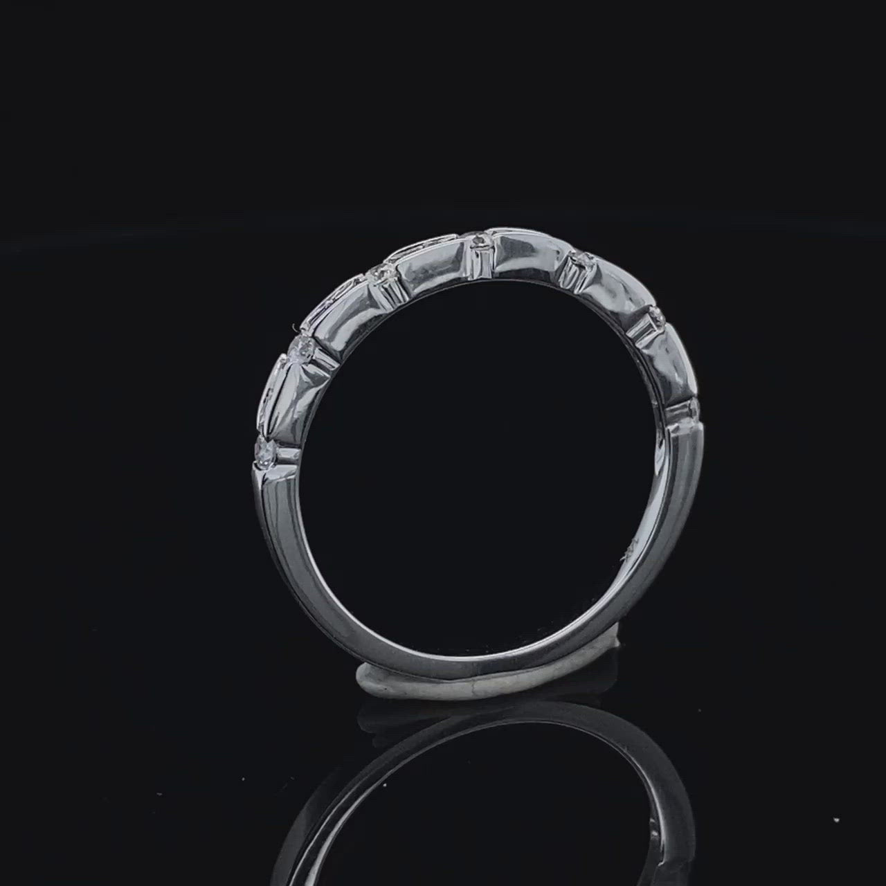 Lines of Love Diamond Stacking Band