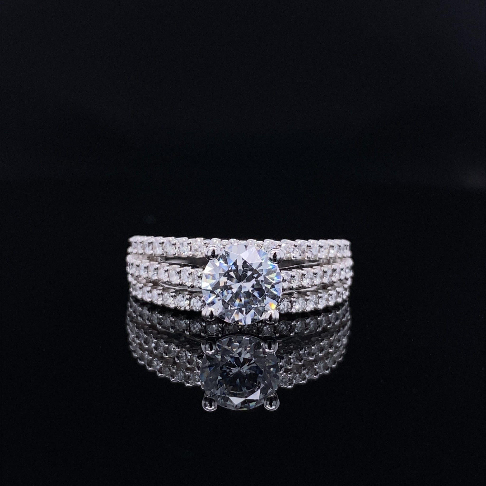 Triple Row Wedding Set