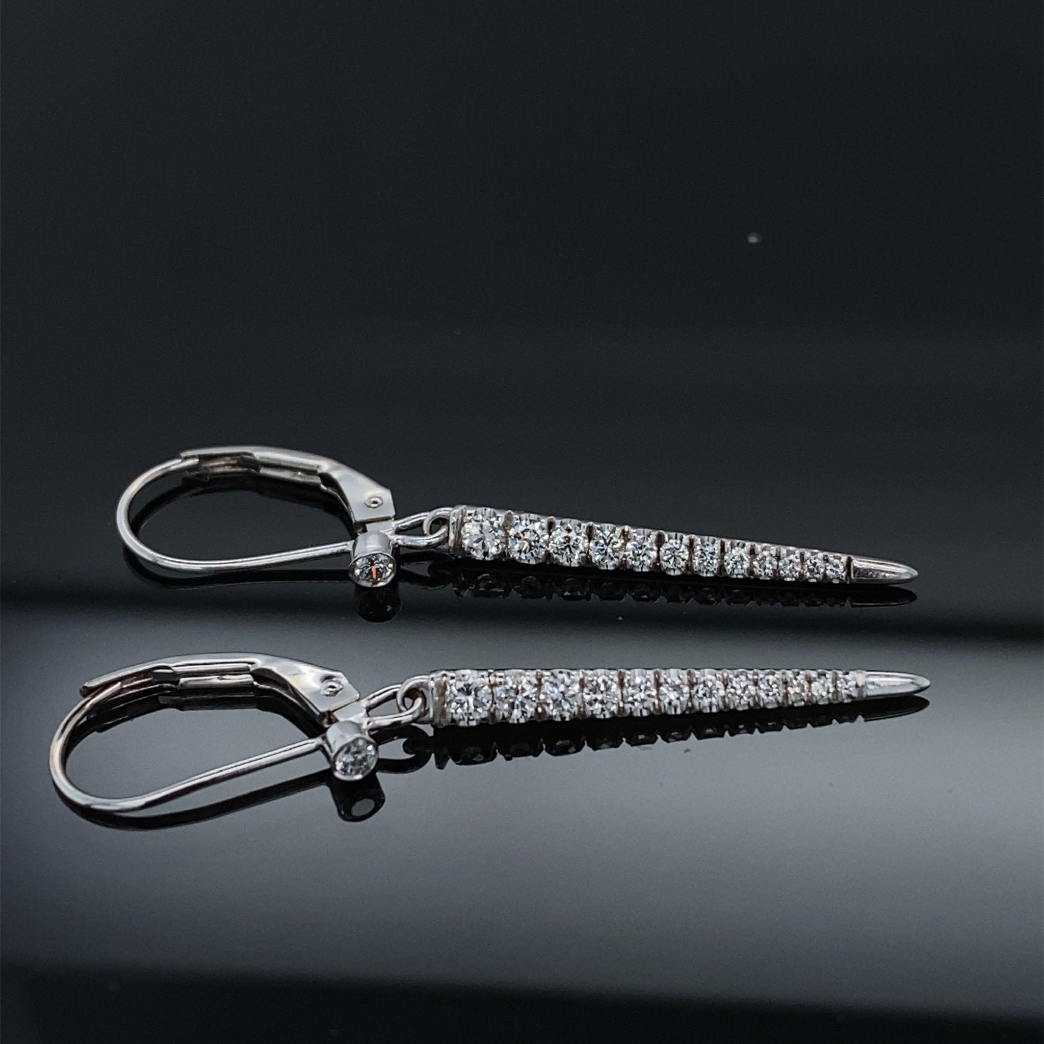 .36ct Diamond Dagger Dangle Earrings