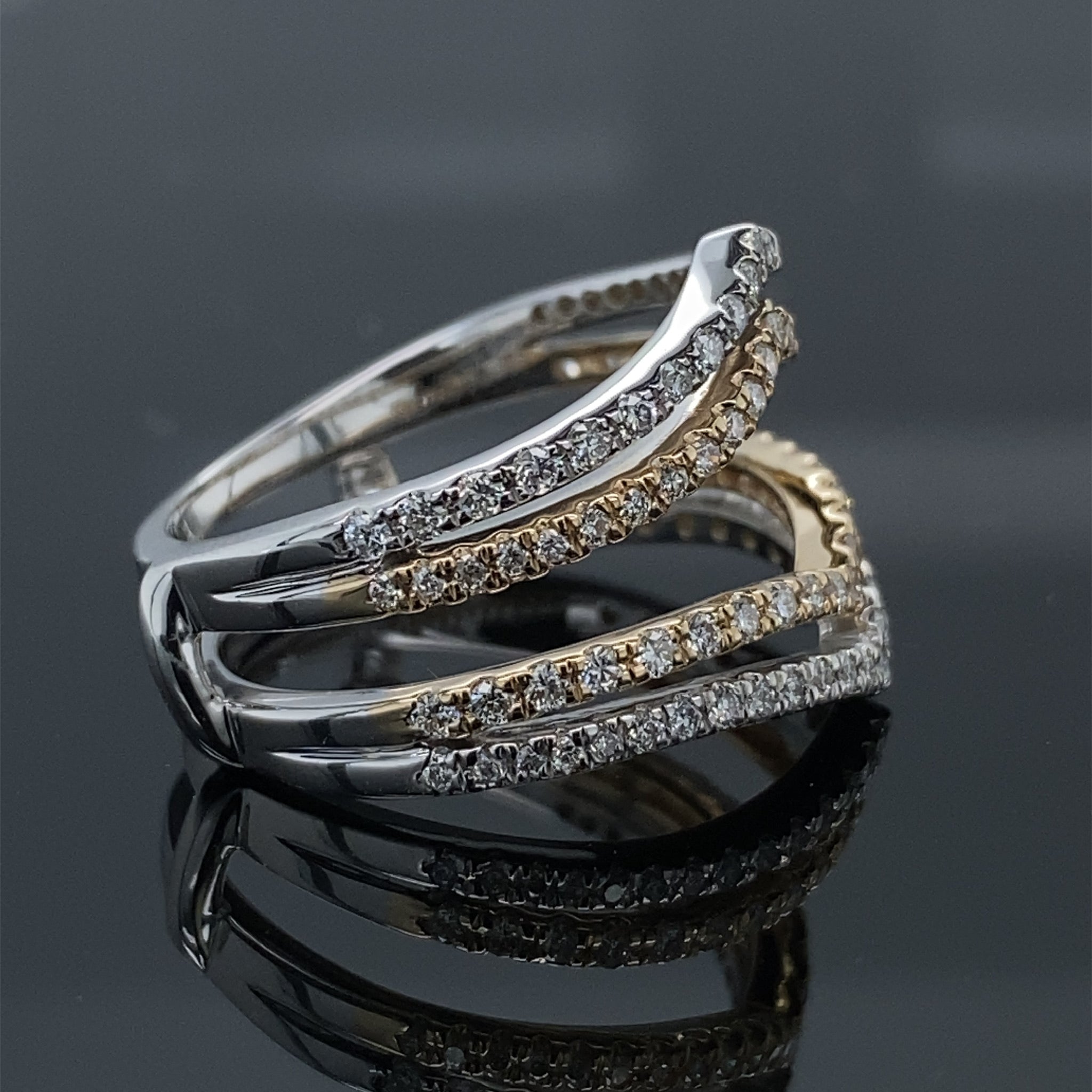 5/8 Carat Diamond Ring Enhancer in 14k Yellow and White Gold