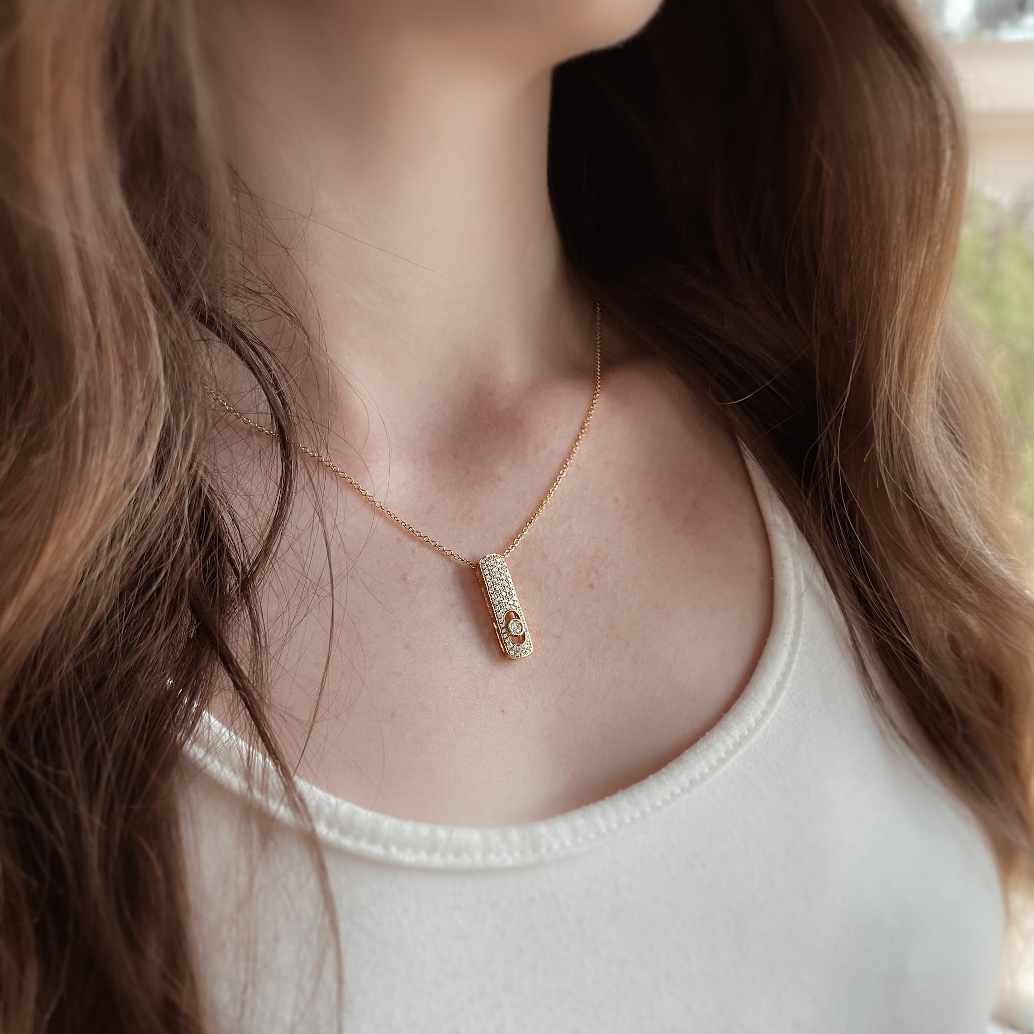 .60ct Sliding Diamond Capsule Icon Pendant