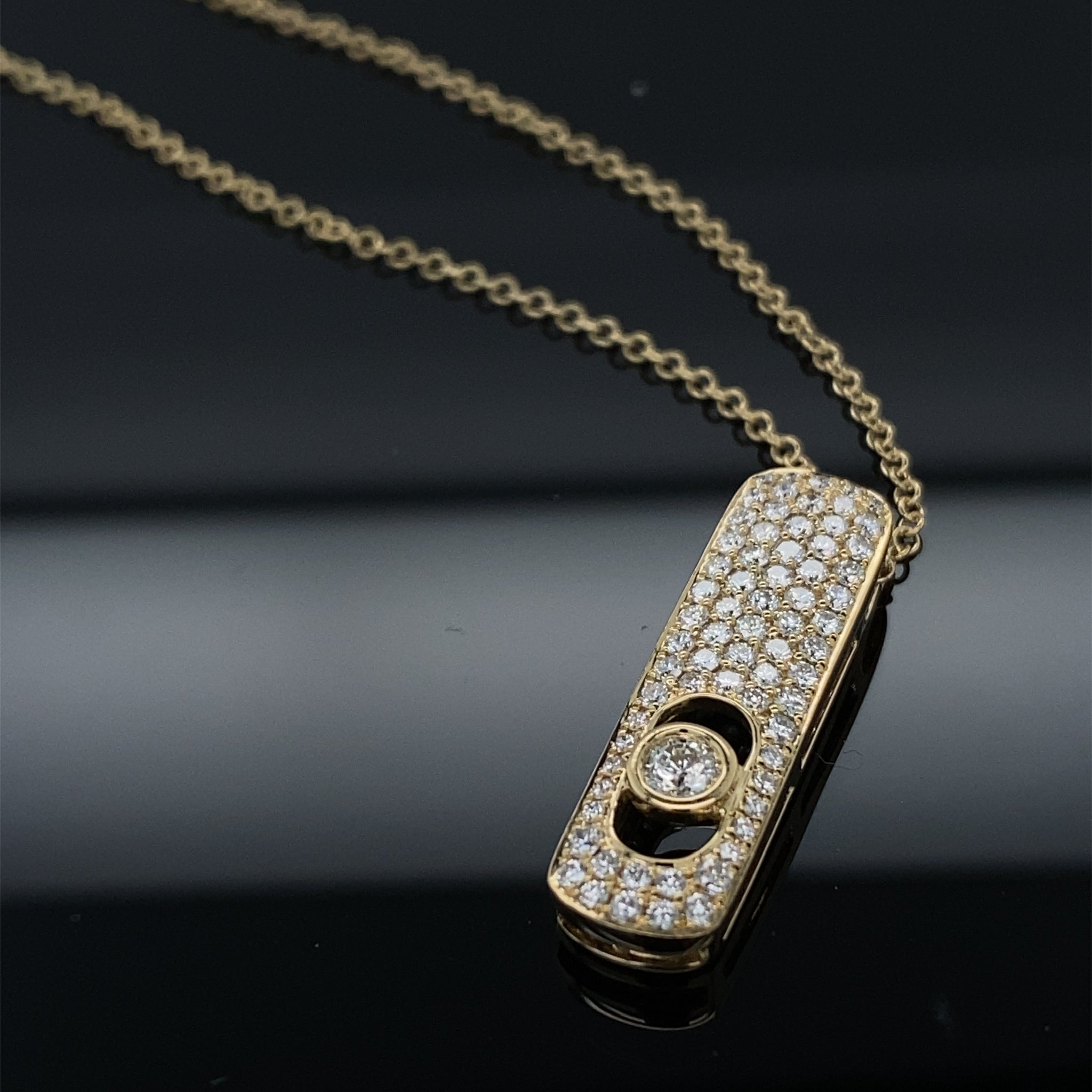 .60ct Sliding Diamond Capsule Icon Pendant