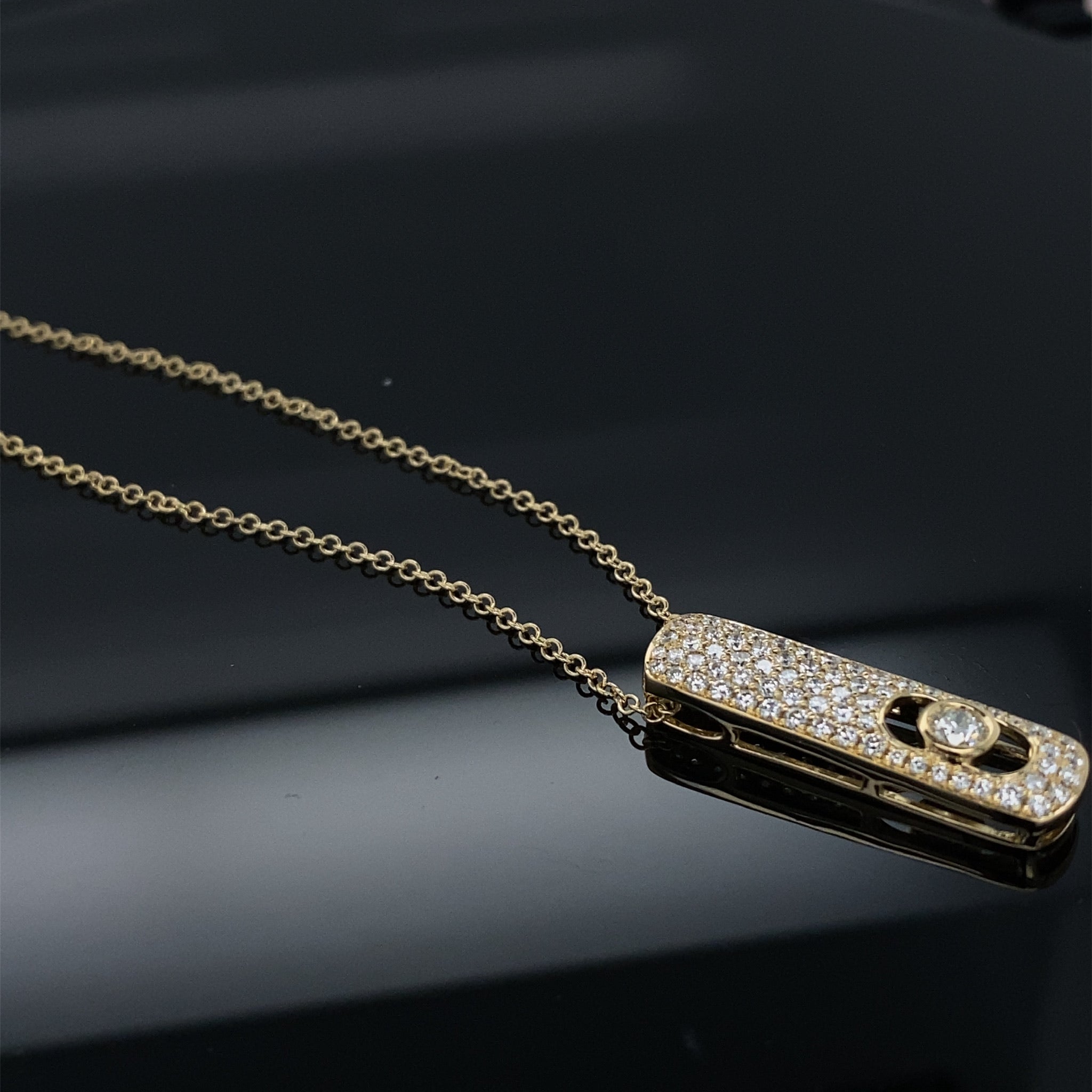 .60ct Sliding Diamond Capsule Icon Pendant