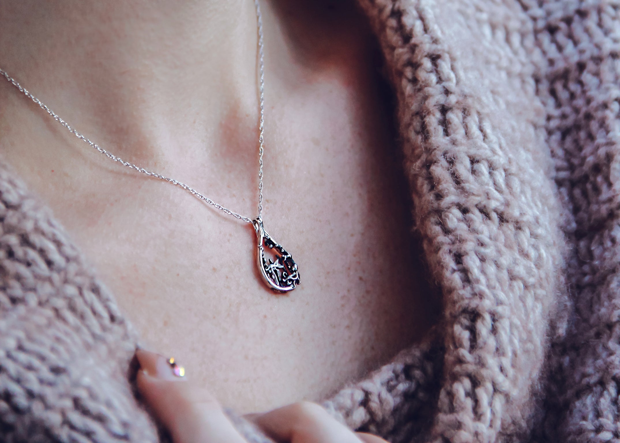 Mini Seascape Silver Necklace