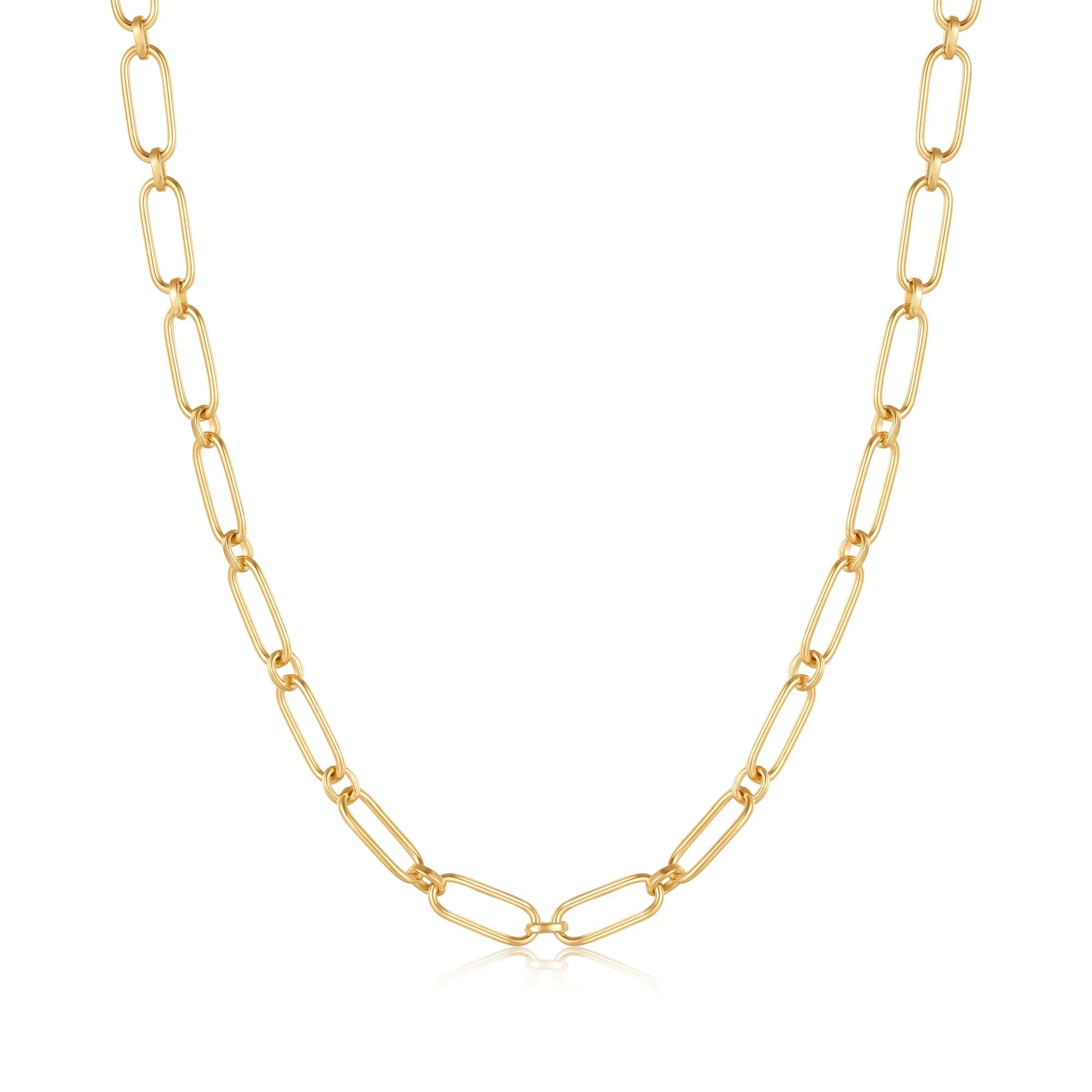 Gold Cable Connect Chunky Chain Necklace