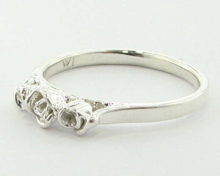 Silver Ring, Three Dainty Roses
