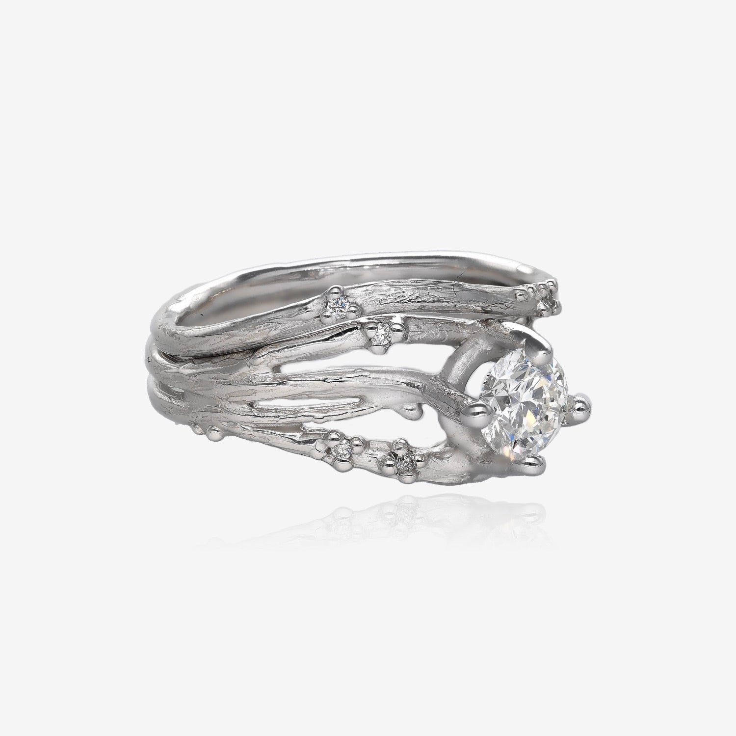 .50ct Cherry Blossom Blooming Natural Diamond Bridal Set