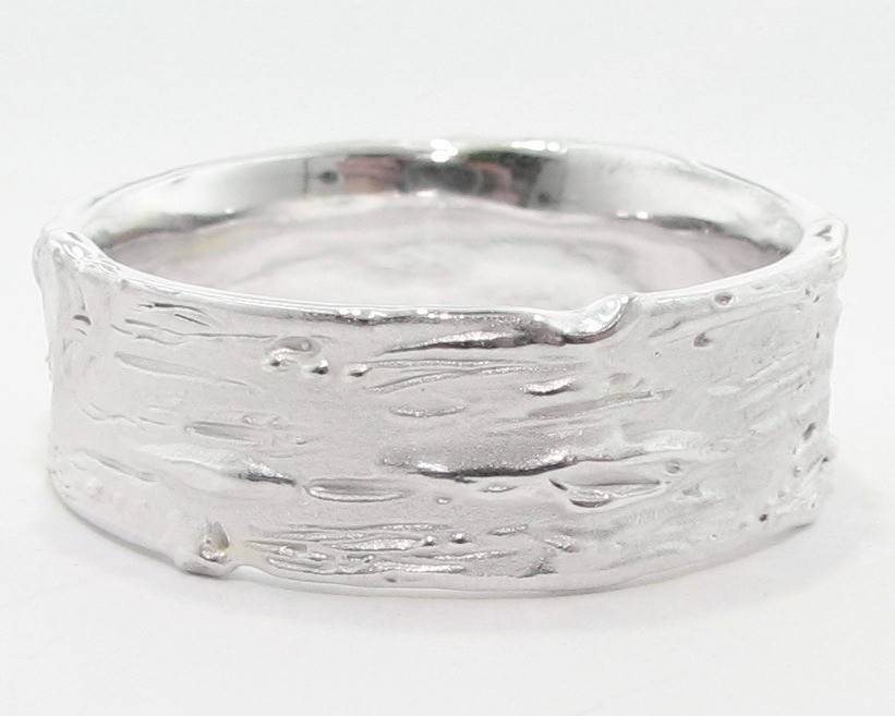 Silver Ring, Wide Birch Band