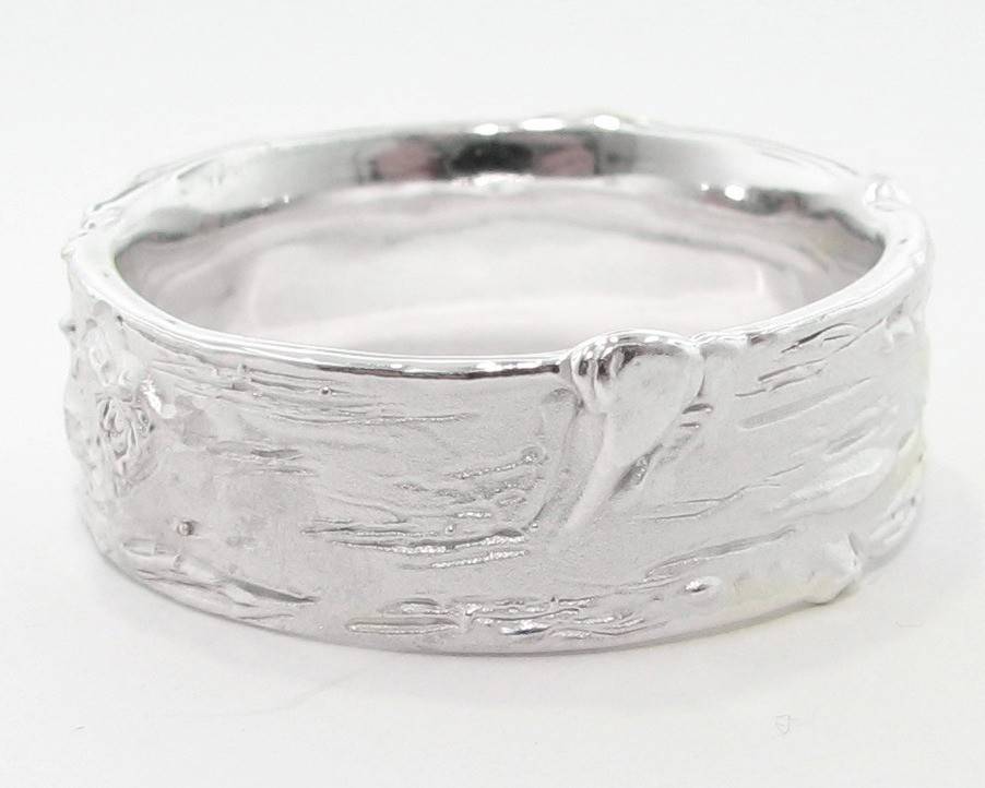 Silver Ring, Wide Birch Band
