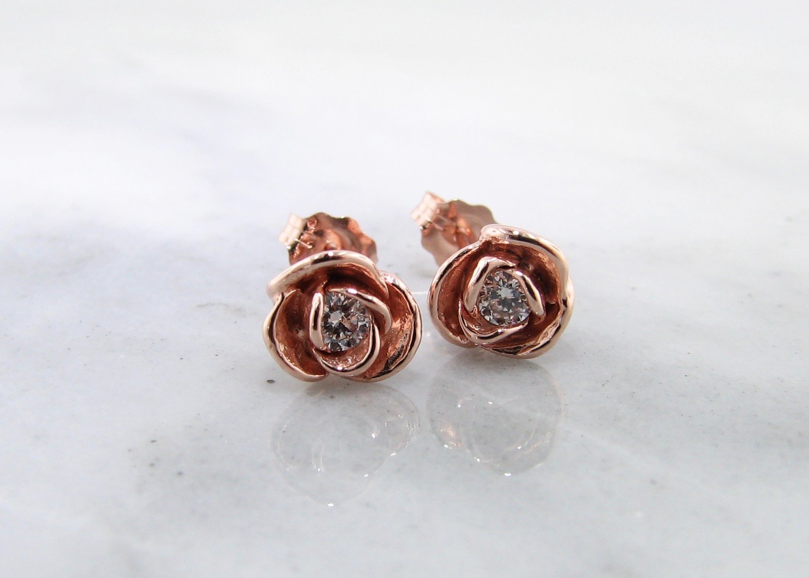 rosebud-14k-earring-post-rosegold-rose-petals-floral-diamonds