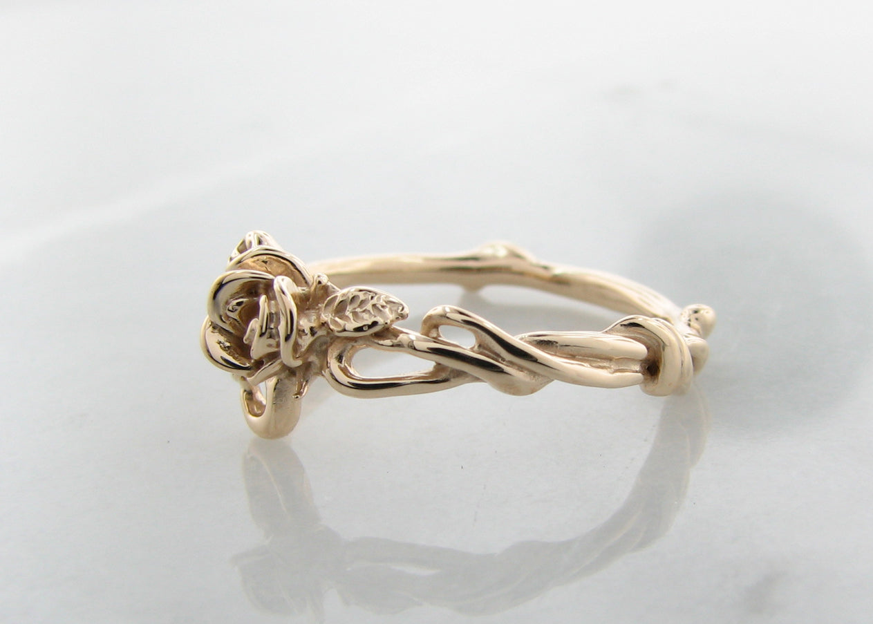 Yellow Gold Ring, Rose Garden