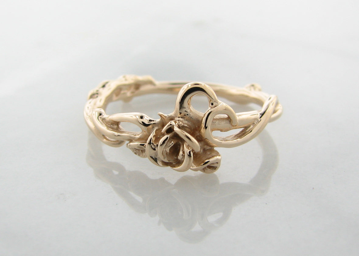 Yellow Gold Ring, Rose Garden