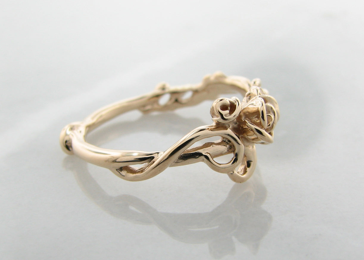 Yellow Gold Ring, Rose Garden