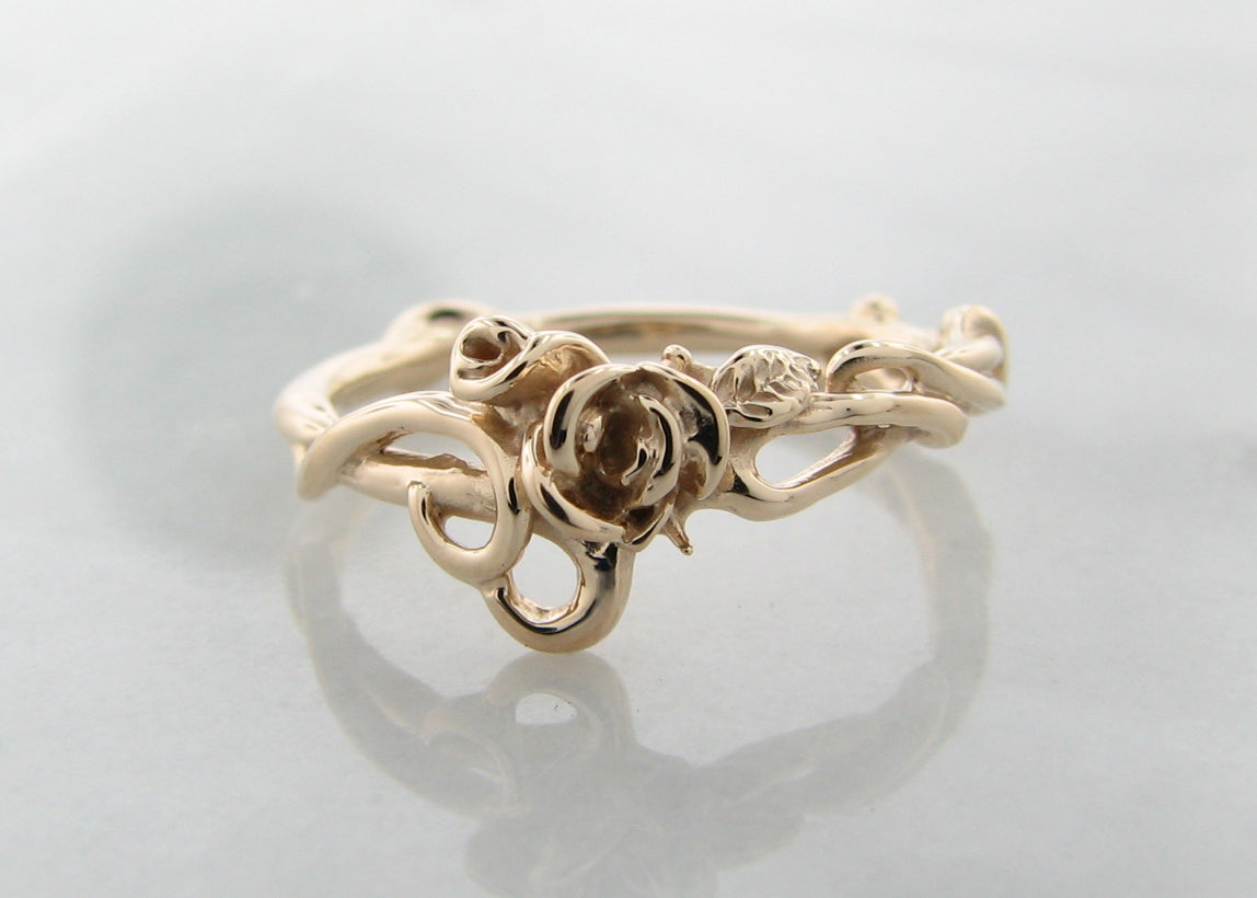 Yellow Gold Ring, Rose Garden