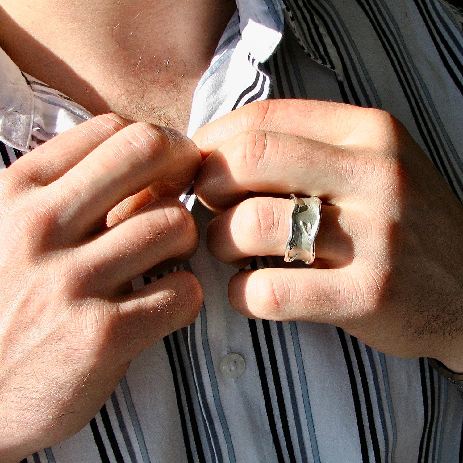 Silver Band, Wide Melted