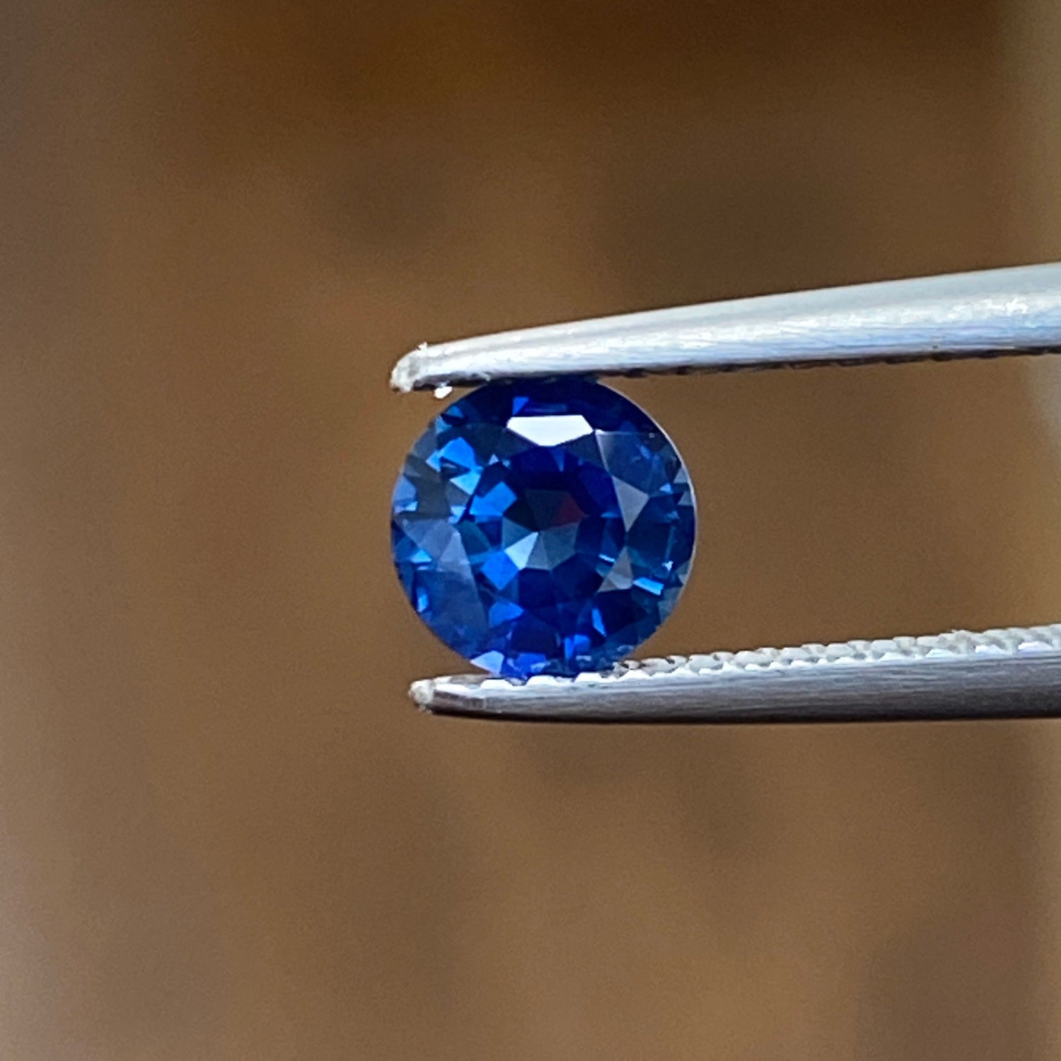 0.88ct Round Natural Sapphire (Colour Blue, Clarity Eye Clean, Cut Faceted)