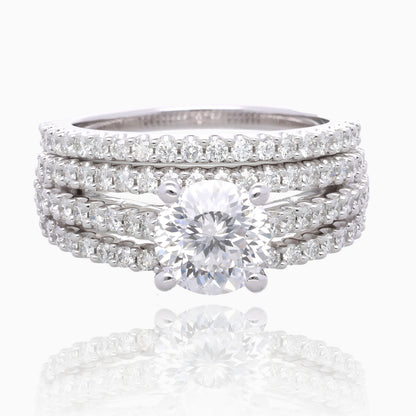 Triple Row Wedding Set