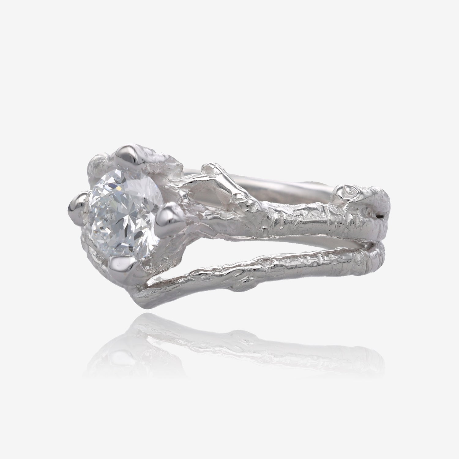 Birch Branch Diamond White Gold Wedding Set