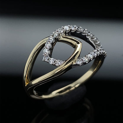 Links of Love Gold and Diamonds 1/4ct Ring