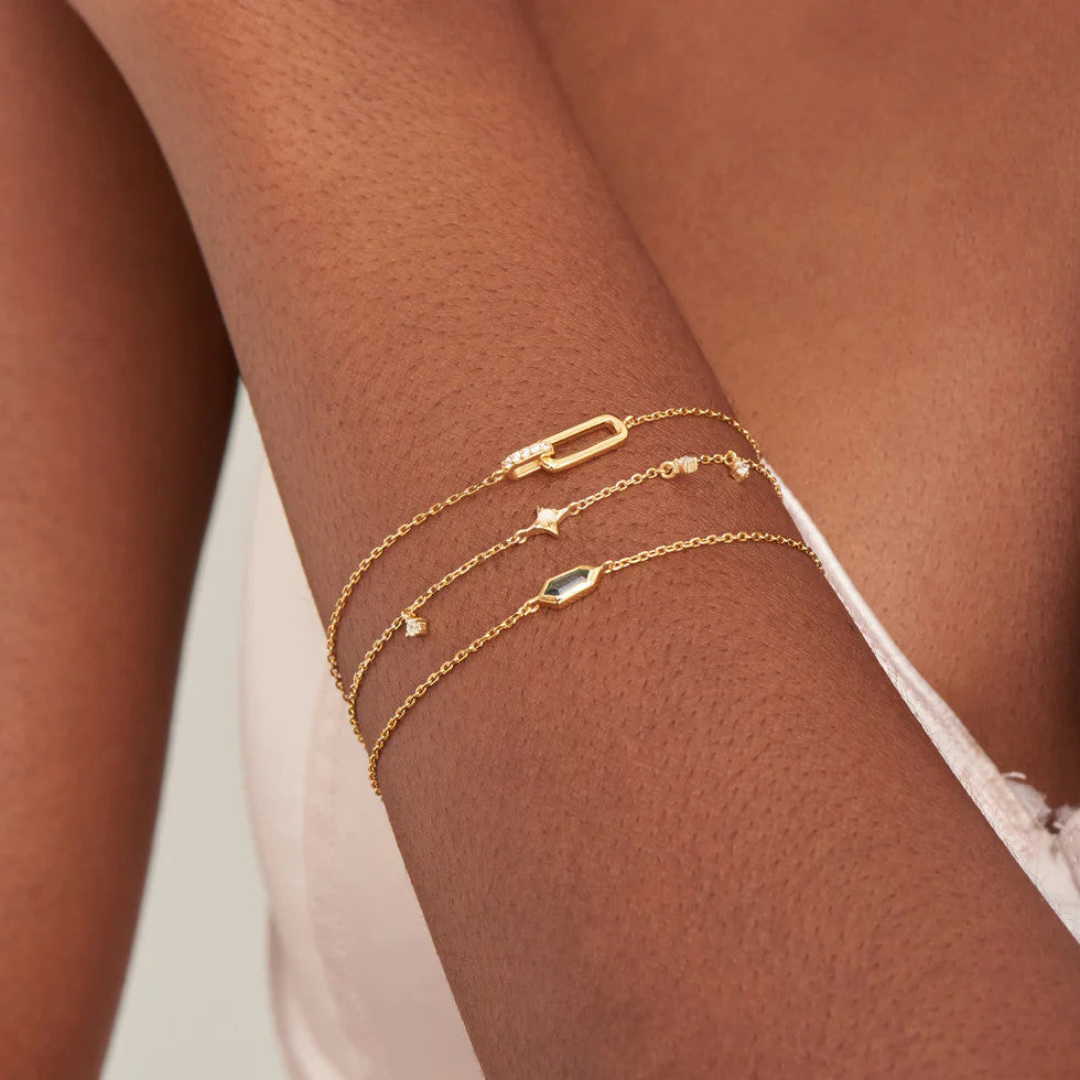 Yellow Glam Interlock Bracelet