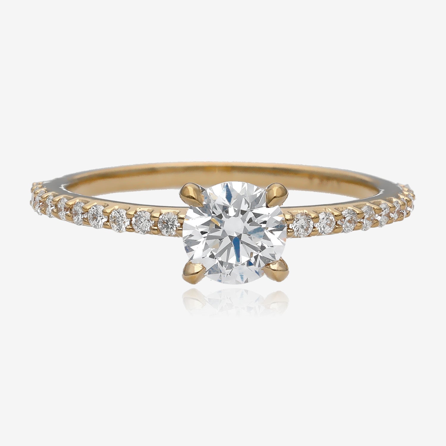 .86ctw Timeless Elegance Lab Diamond Yellow Gold Ring