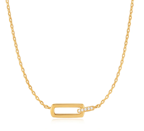 Yellow Glam Interlock Necklace