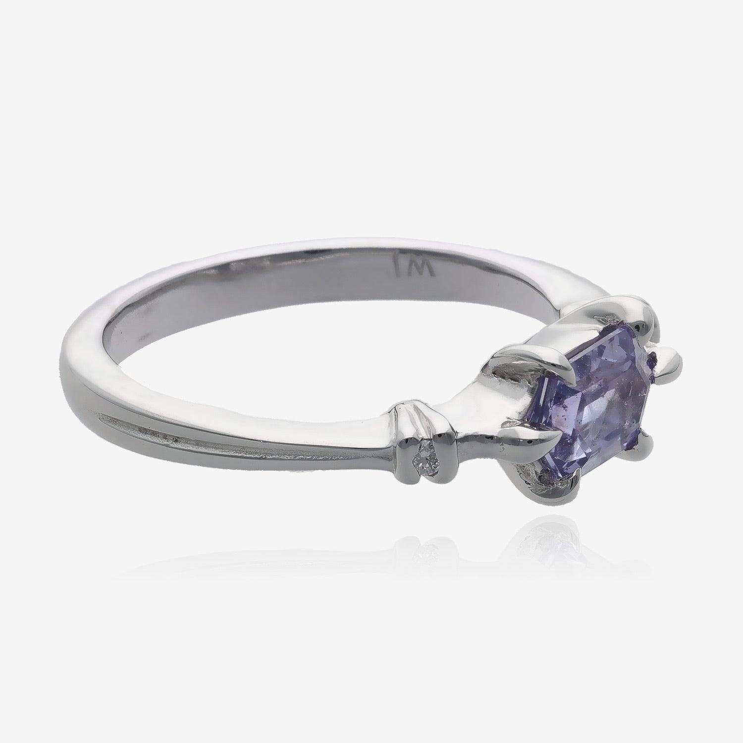 Ceylon Sapphire Gatsby Ring in White Gold