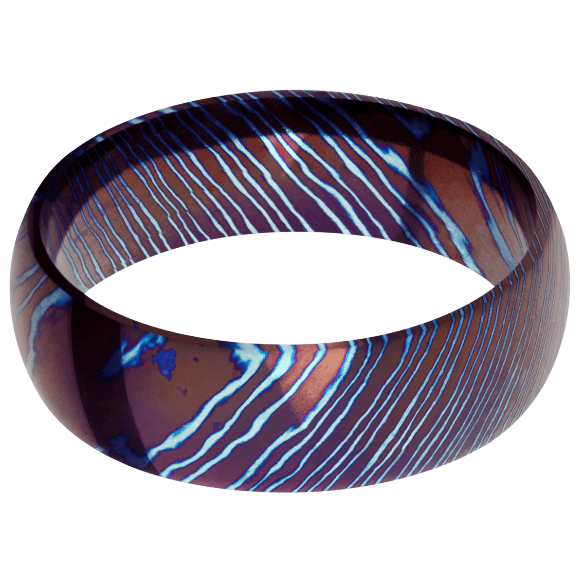 Titanium Damascus + Polish Finish