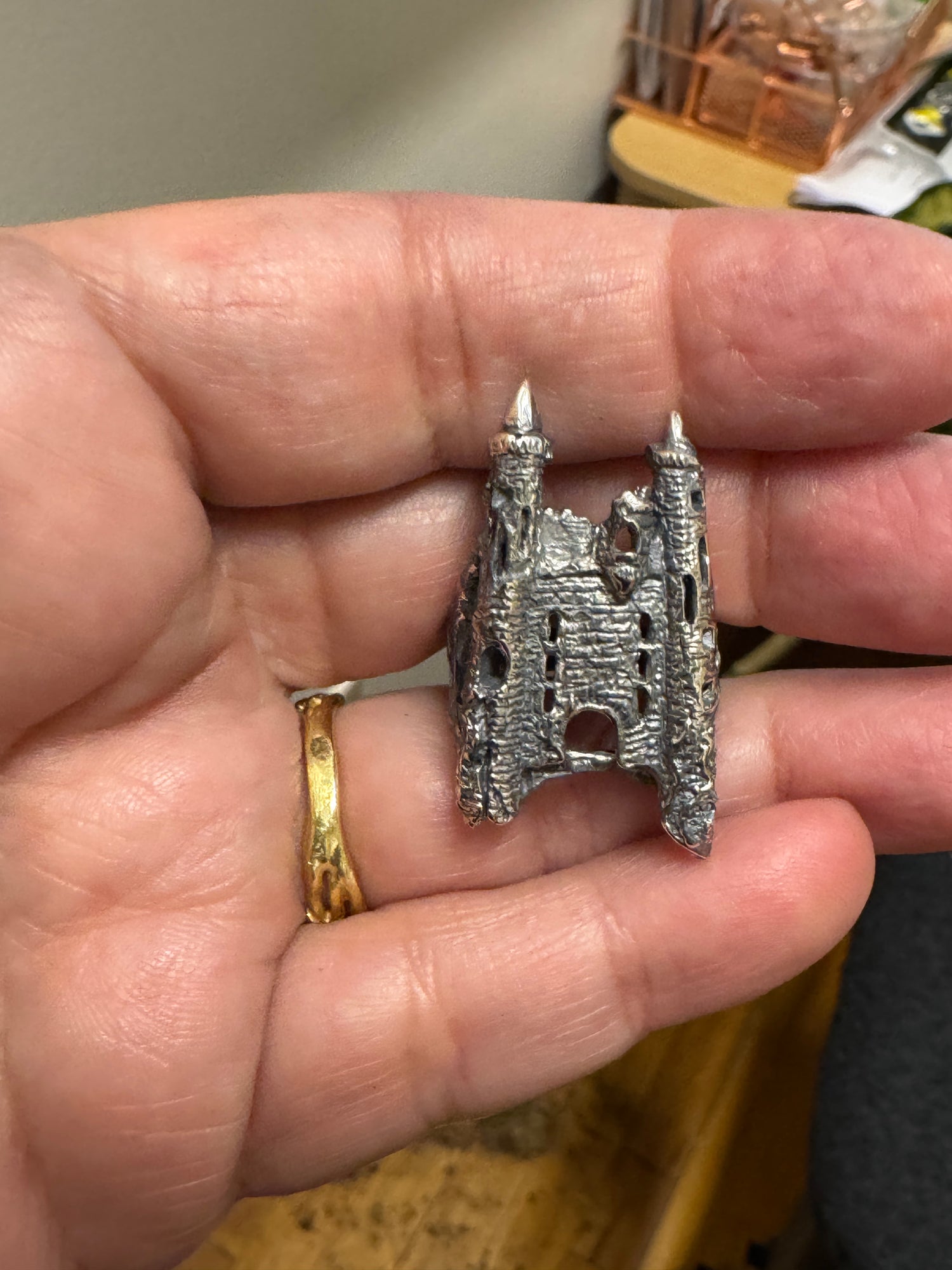 Forgotten Kingdom Silver Castle Ring